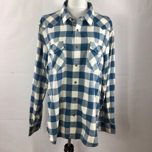 American Eagle Men Vintage Fit Snap Button Up Shirt Western Size XL